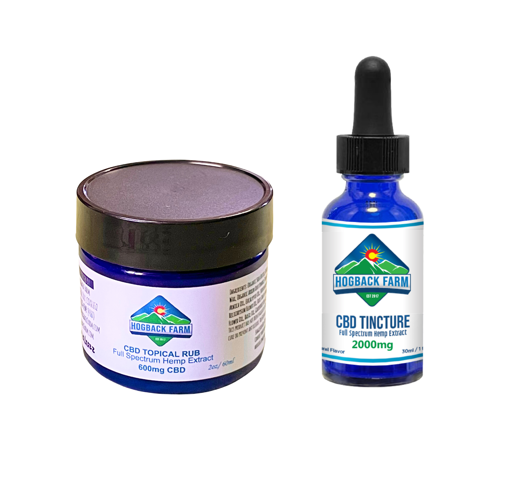 Combo Pack 2000mg Tincture & 2oz Topical Rub